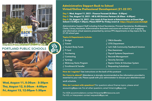 ADMIN BACK TO SCHOOL 2021-2022